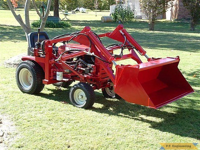 Wheel Horse 16 HP garden tractor loader _3