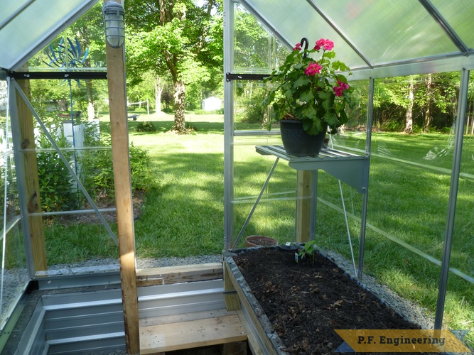 DIY - Palram Greenhouse Project | starting to use the planting bed.palram 6x10 greenhouse project