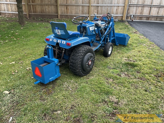Patrick C. from Collegeville, PA - Ford LGT 145 | Patrick C. Ford LGT 145 pin-on mini payloader rear weight box