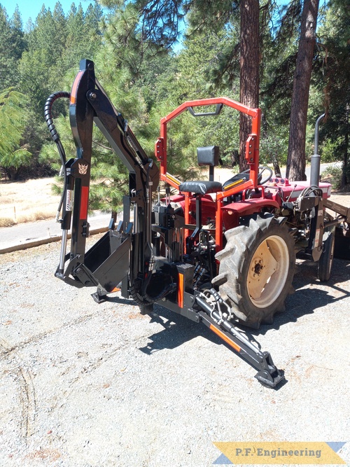 Eric L. in West Point CA built the Micro Hoe for his Yanmar tractor | Eric L. West Point CA Micro Hoe on Yanmar diesel tractor