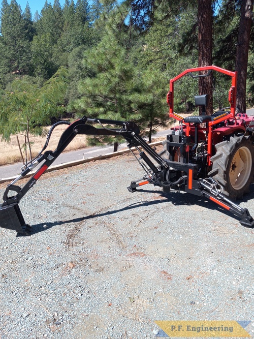 Eric L. in West Point CA built the Micro Hoe for his Yanmar tractor | Eric L. West Point CA Micro Hoe reach on Yanmar diesel tractor