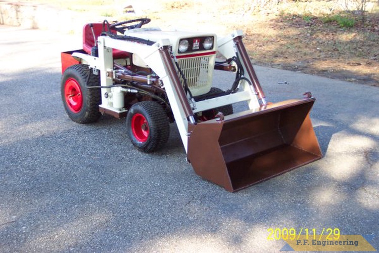 Brian C. in Ansonia, CT built this loader for his Bolens garden tractor, nice work Brian! | Brian's Bolens garden tractor loader project_2