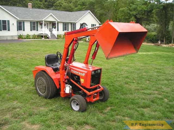 Dave C. from Pawcatuck, CT built this loader for his Case Ingersoll GT-3018 garden tractor | Case Ingersoll GT-3018 garden tractor loader_1