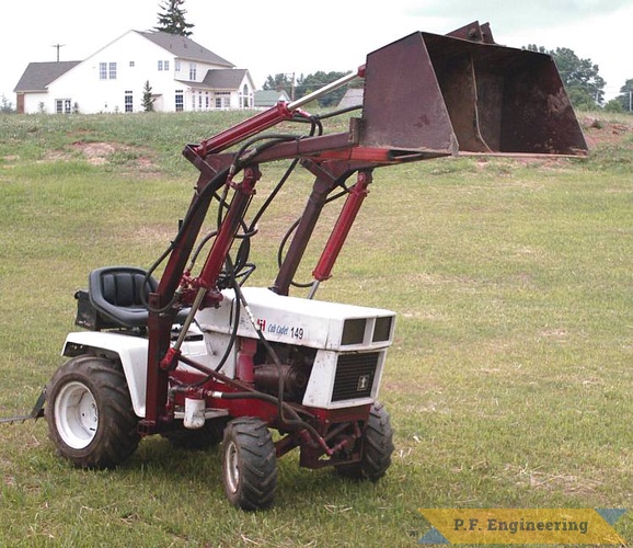 Chester S. from Limerick, PA built this loader for his Cub Cadet 149 garden tractor | Cub Cadet 149 Garden Tractor Loader_1