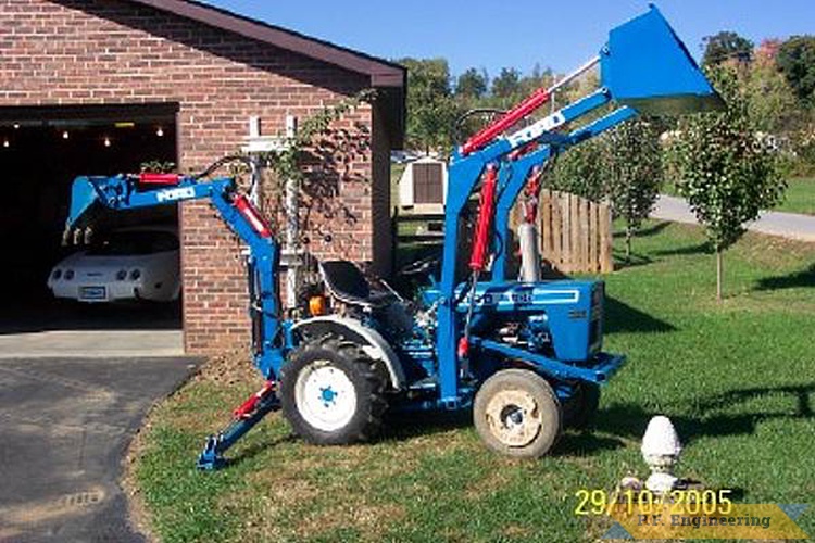 look for Don's Ford 1100 micro hoe pics in the micro hoe gallery | Ford 1100 compact tractor loader_1