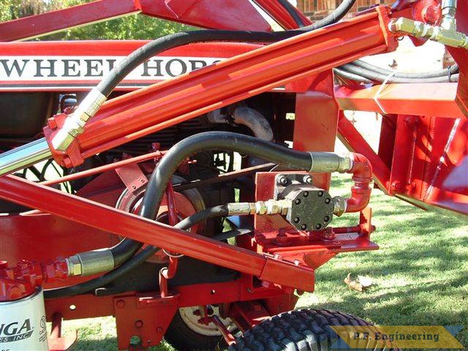 pics of the side engine Pump mounting design | Wheel Horse 16 HP garden tractor Loader_1