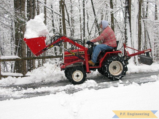 Patrick having some fun in the snow with his Yanmar FX-13D compact tractor loader | Yanmar FX-13D compact tractor loader_2