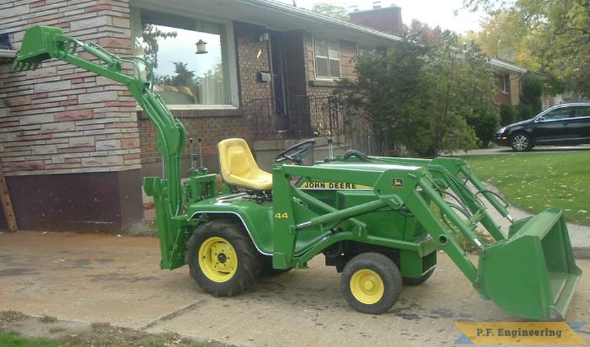 great work on the Micro Hoe Robert! | John Deere 318 garden tractor Micro Hoe_3