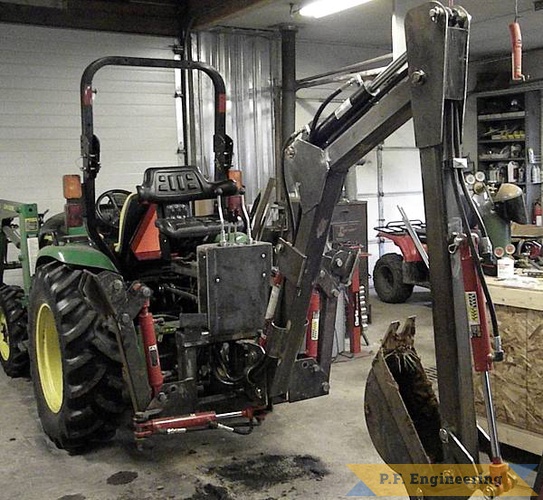 nice work Jeff! | John Deere Compact tractor micro hoe_3