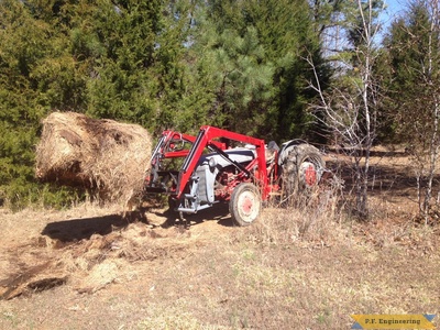 Ford 9N loader with bale spear