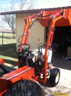 simplicity powermax 9020 compact tractor loader right rear view