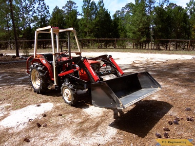 Yanmar YM1720D by Sam D. in Camden, S.C. with p.f.engineering front end loader front right view