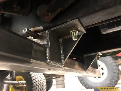 John Deere 420 subframe bloted through the tractor frame
