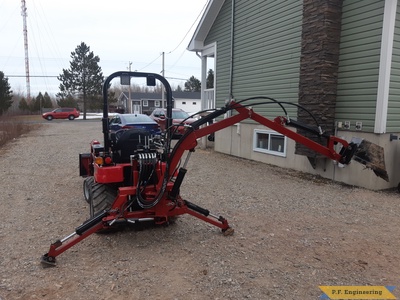 Jean Philippe G. built this Micro Hoe for his Mahindra Emax 20s boom extended