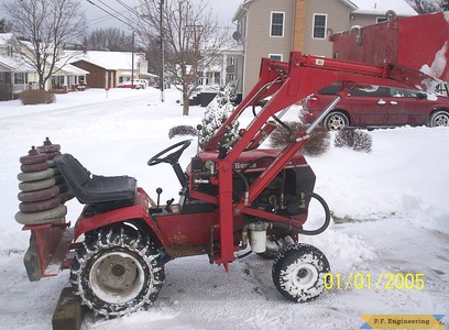 Wheel Horse 308-8 garden tractor loader_1