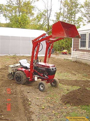 Wheel Horse 310-8 garden tractor loader_1