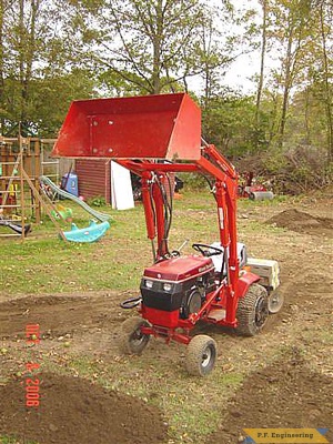 Wheel Horse 310-8 garden tractor loader_2