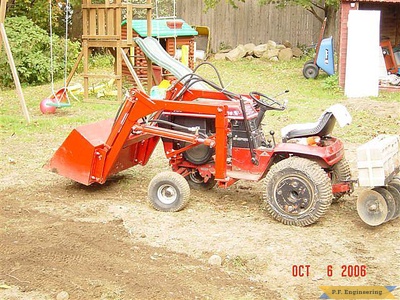 Wheel Horse 310-8 garden tractor loader_3