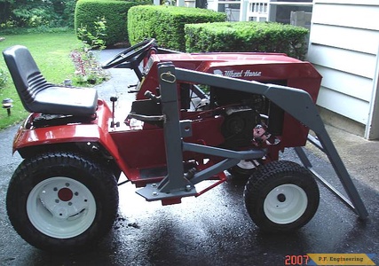 Wheel Horse C120 Raider 10 garden tractor loader_2